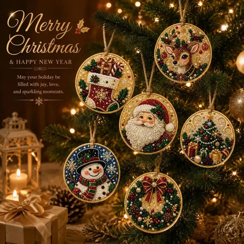 🎄 DIY Christmas Diamond Art Ornament Set ✨