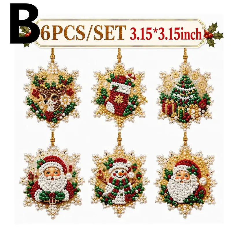 🎄 DIY Christmas Diamond Art Ornament Set ✨