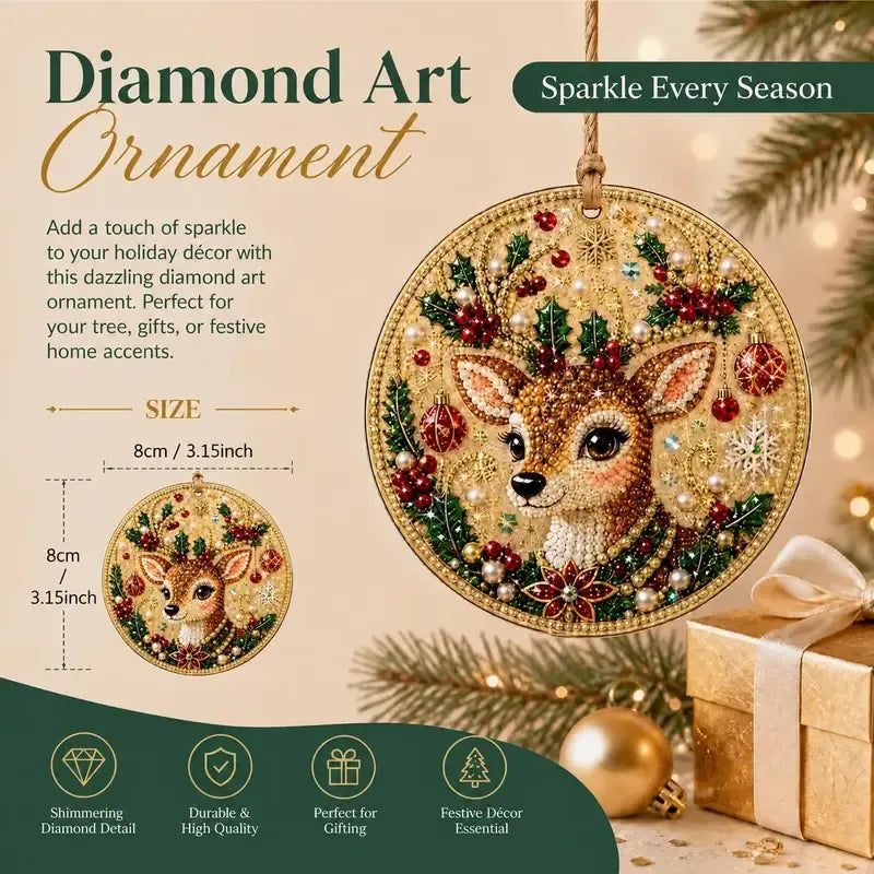 🎄 DIY Christmas Diamond Art Ornament Set ✨