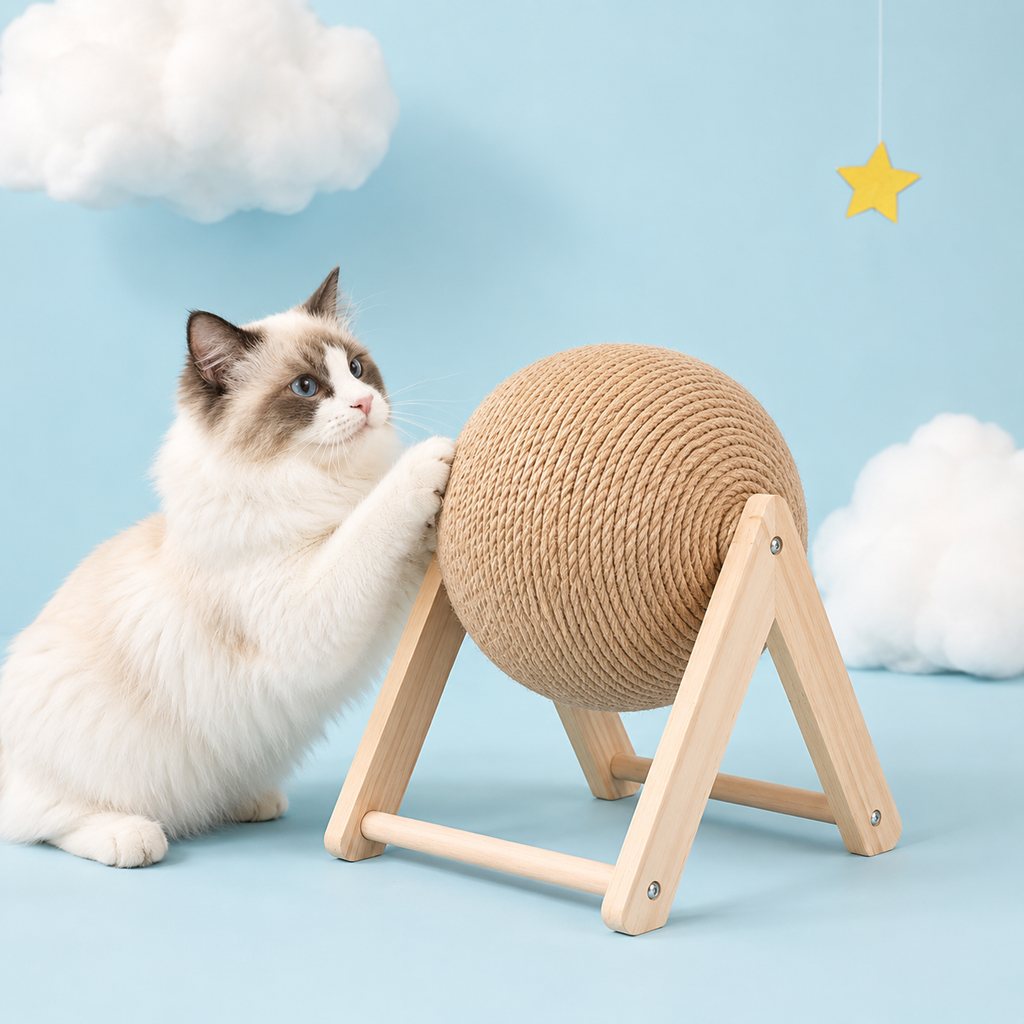 Cat Scratching Ball