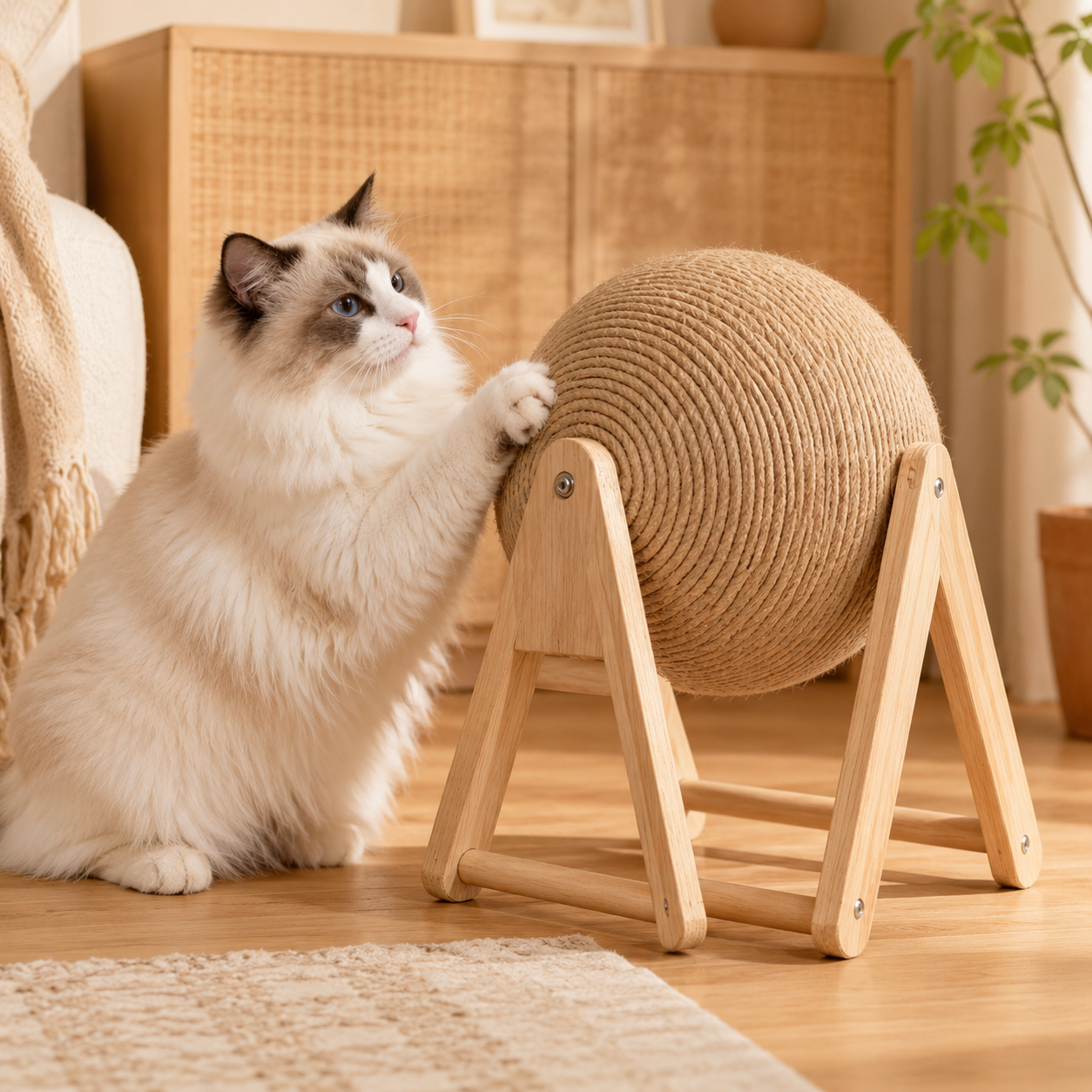 Cat Scratching Ball