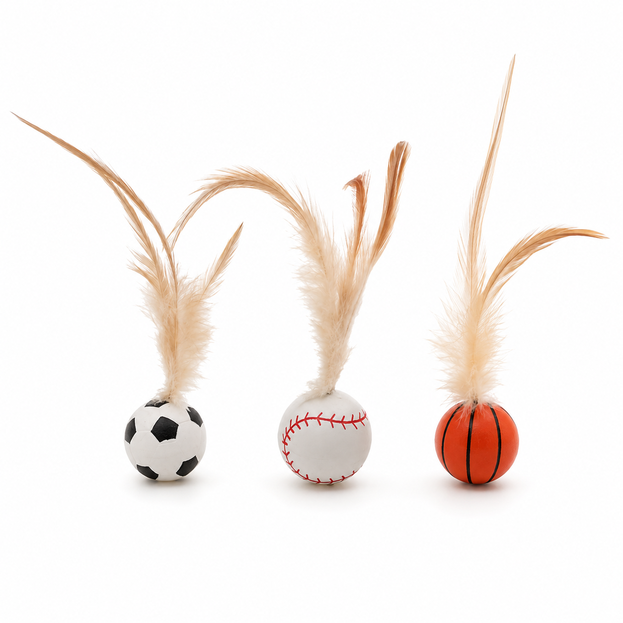 3-Piece Cat Teaser Toy Set