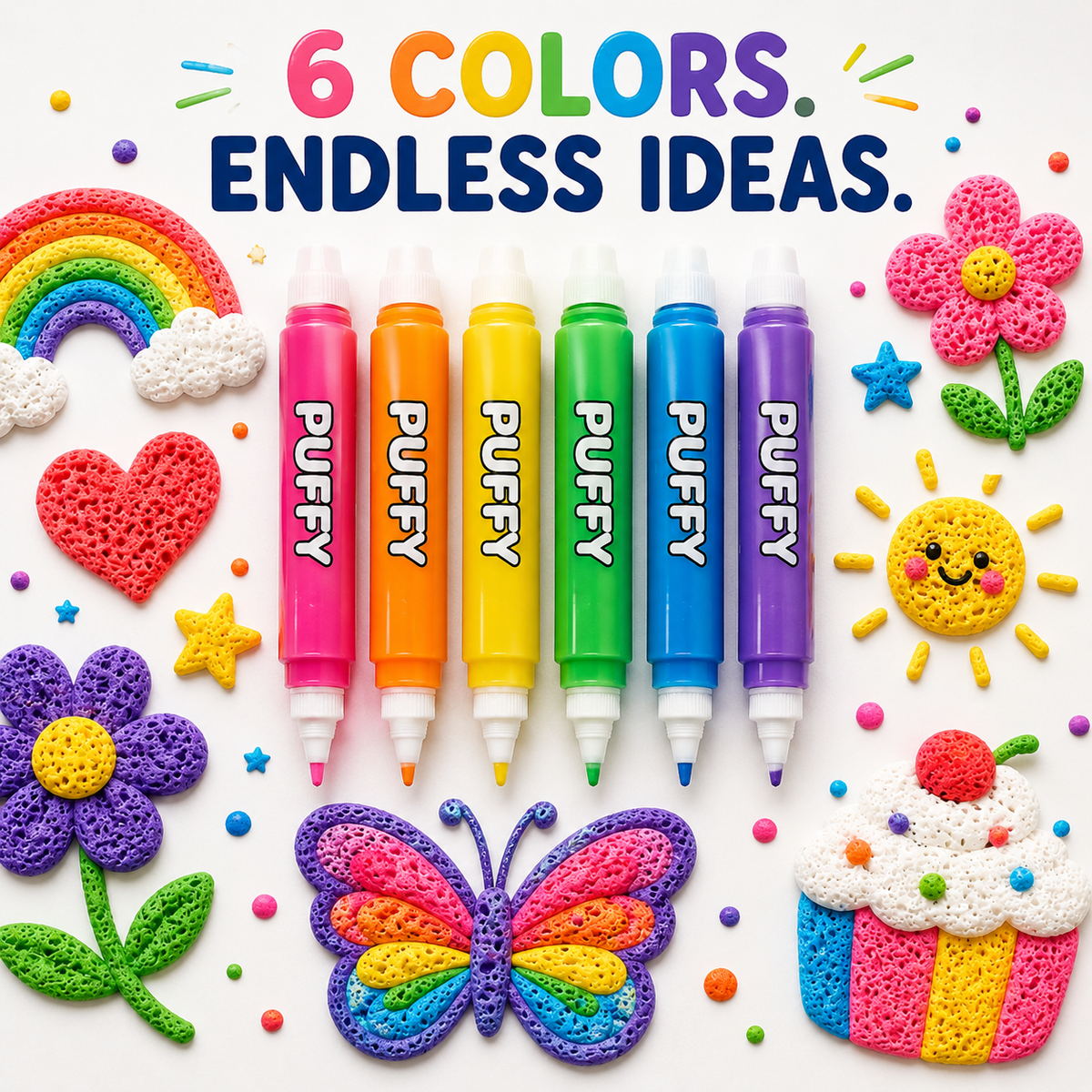 🔥 Last Chance — Buy 1 Get 1 FREE 🔥 3D Puffy Paint Pens – Turn Simple Drawings Into Raised, Touchable Art ✨