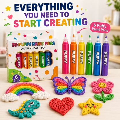 🔥 Last Chance — Buy 1 Get 1 FREE 🔥 3D Puffy Paint Pens – Turn Simple Drawings Into Raised, Touchable Art