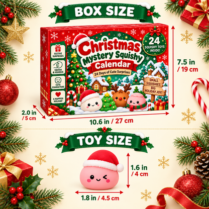 🎄 24-Day Christmas Mystery Squishy Advent Calendar – 24 Cute Surprises, Endless Holiday Fun!