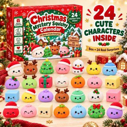 🎄 24-Day Christmas Mystery Squishy Advent Calendar – 24 Cute Surprises, Endless Holiday Fun!
