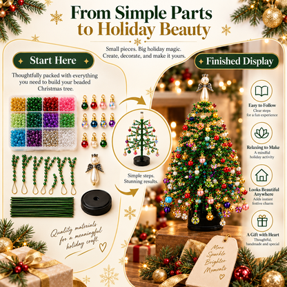 🎄DIY Beaded ChristmasTree Kit- 🎅Create Your OwnSparkling Holiday Decoration