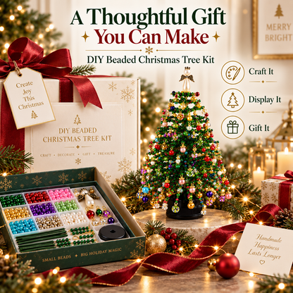 🎄DIY Beaded ChristmasTree Kit- 🎅Create Your OwnSparkling Holiday Decoration
