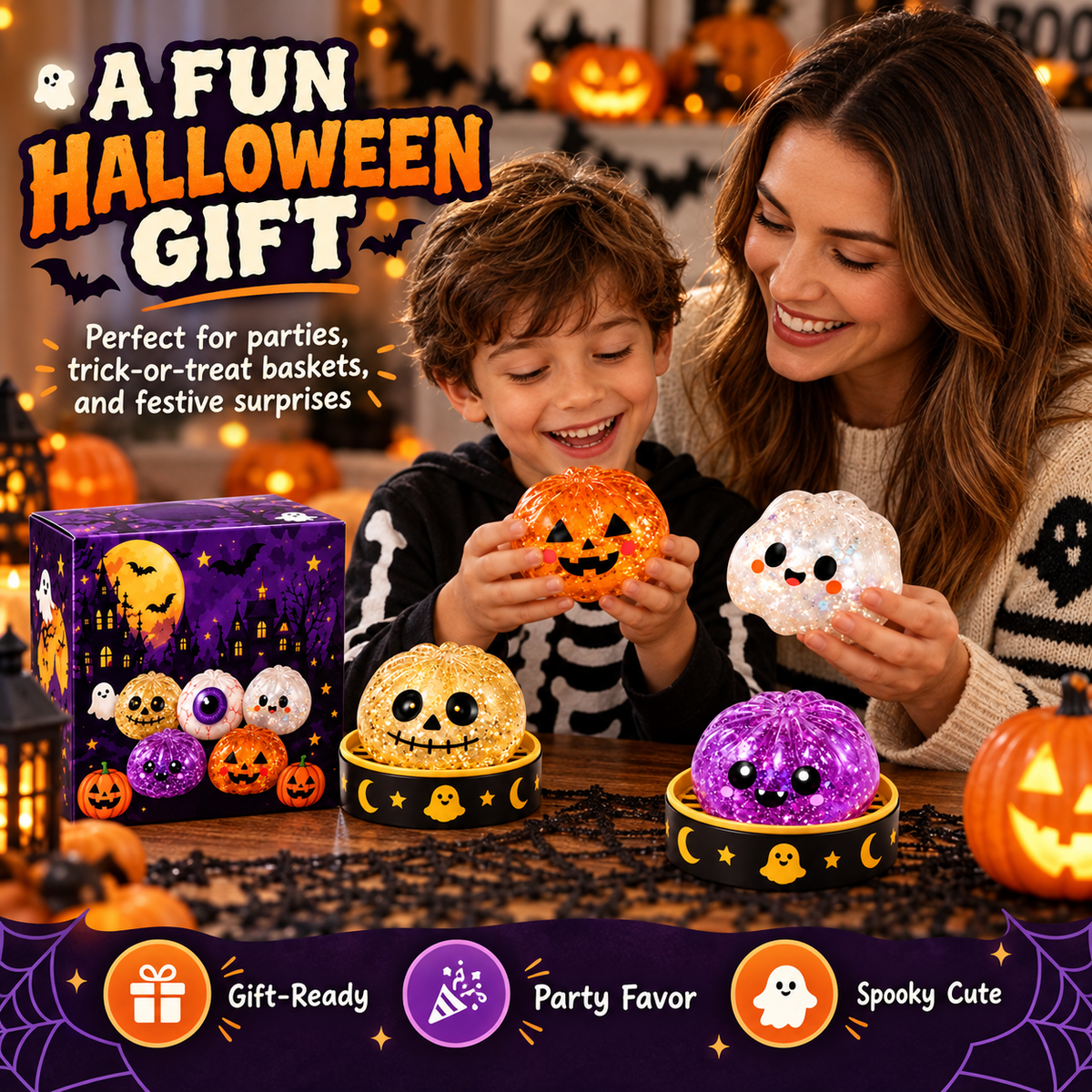 🔥Halloween Mystery Squishy Toys - 🎃Collect All 5 Spooky Designs!
