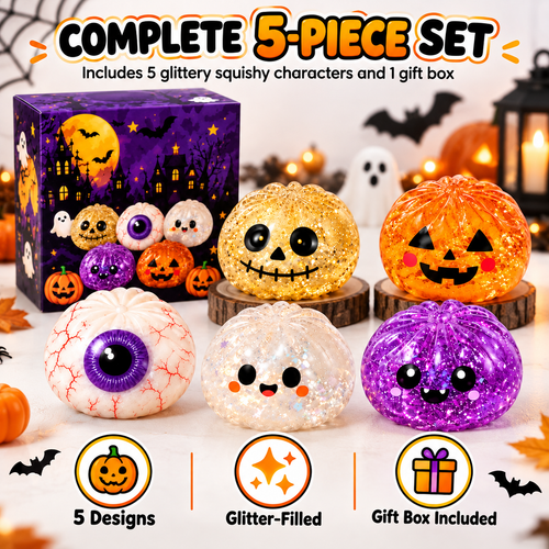 🔥Halloween Mystery Squishy Toys - 🎃Collect All 5 Spooky Designs!