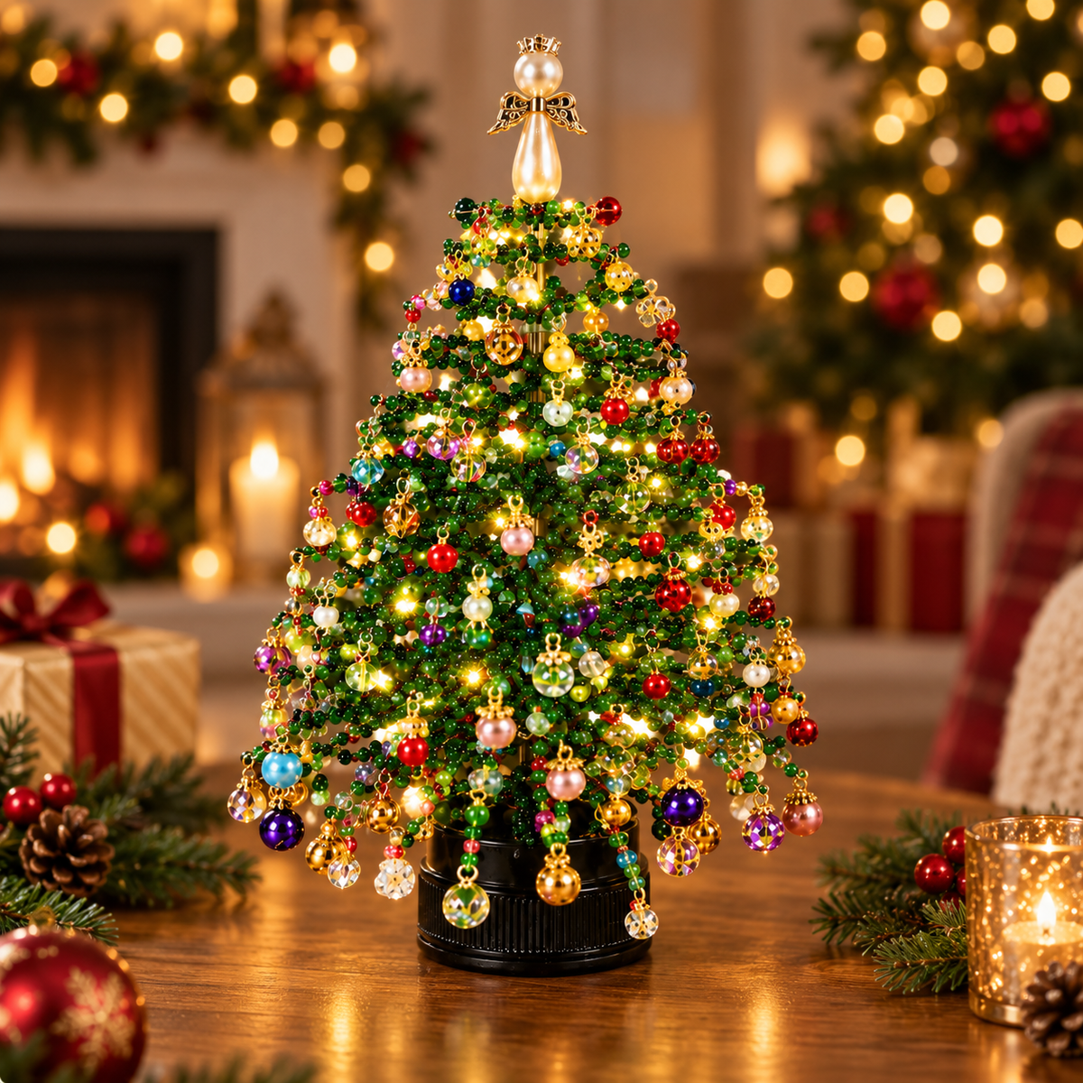🎄DIY Beaded ChristmasTree Kit- Create Your OwnSparkling Holiday Decoration