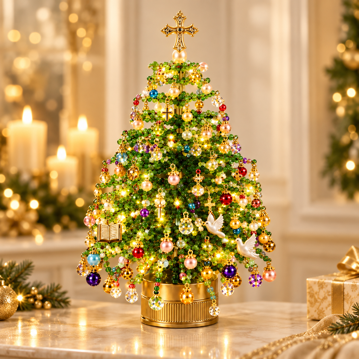 🎄DIY Beaded ChristmasTree Kit- 🎅Create Your OwnSparkling Holiday Decoration