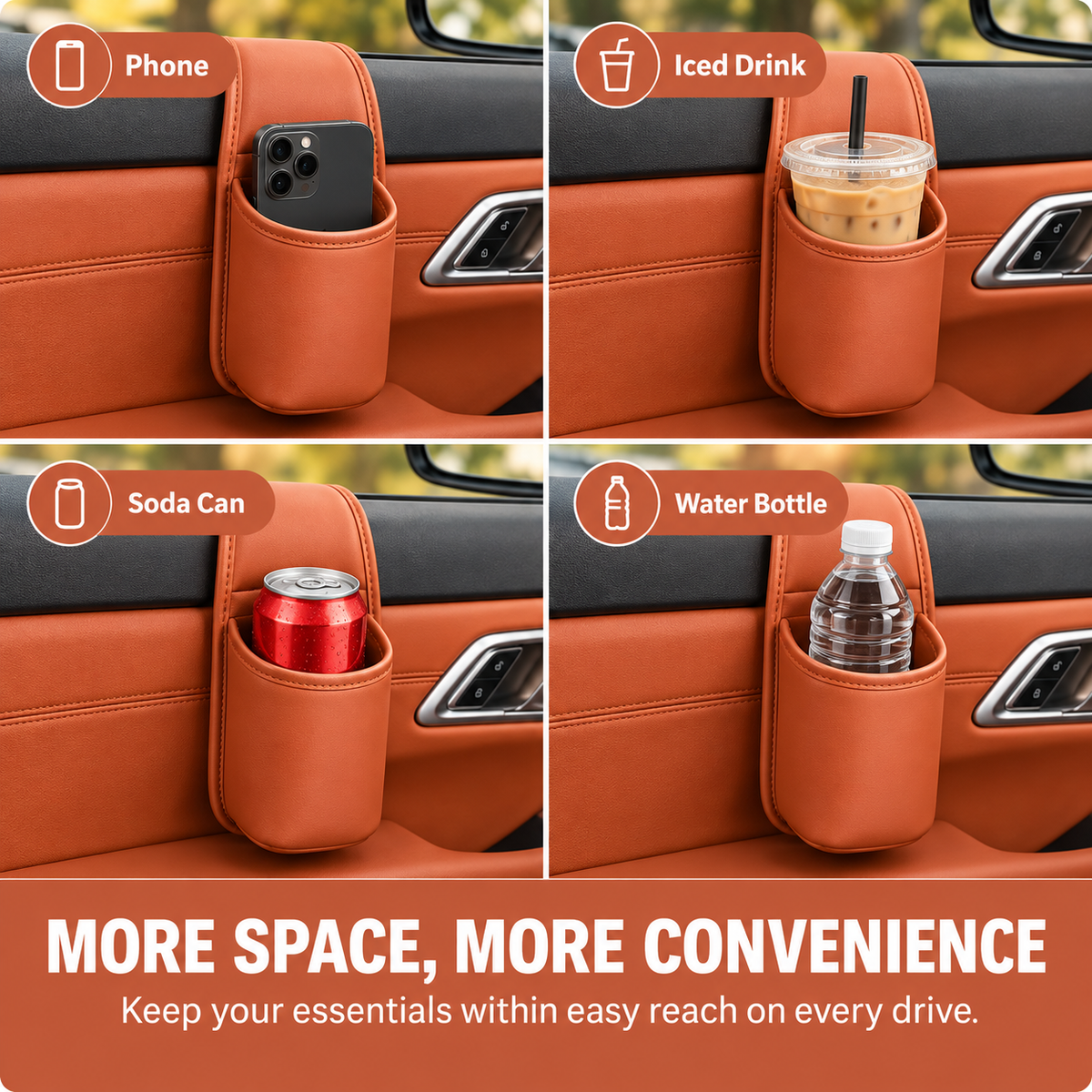 🚗 Car Door Organizer Pocket — More Space,Less Clutter