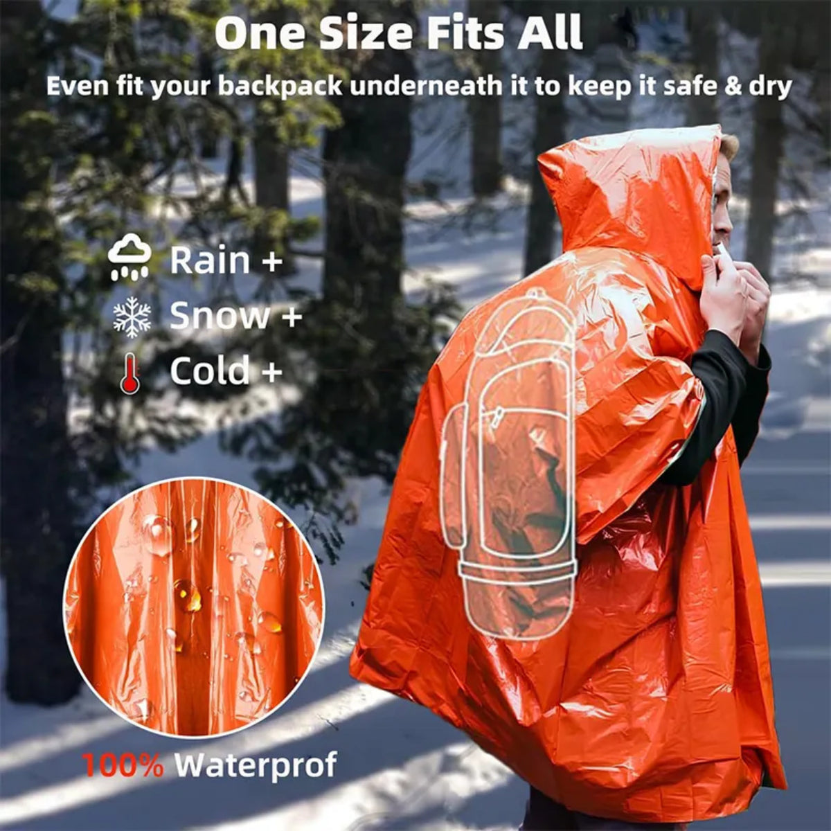 Emergency Rain Poncho