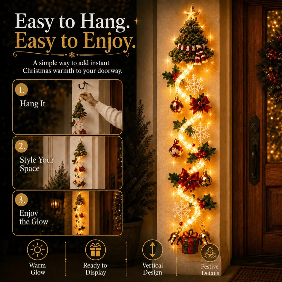Glowing Christmas Door Hanger