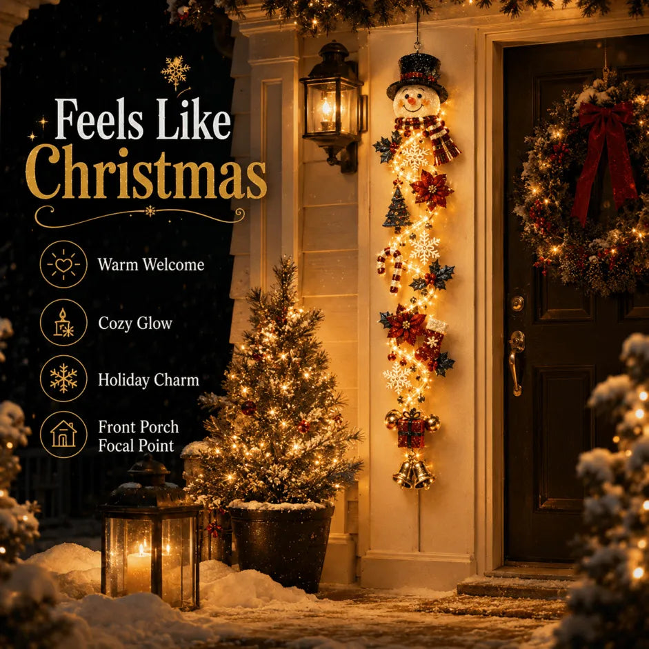 Glowing Christmas Door Hanger