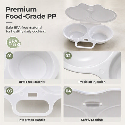 BUY 1 GET 1 FREE! Microwave Egg Poacher